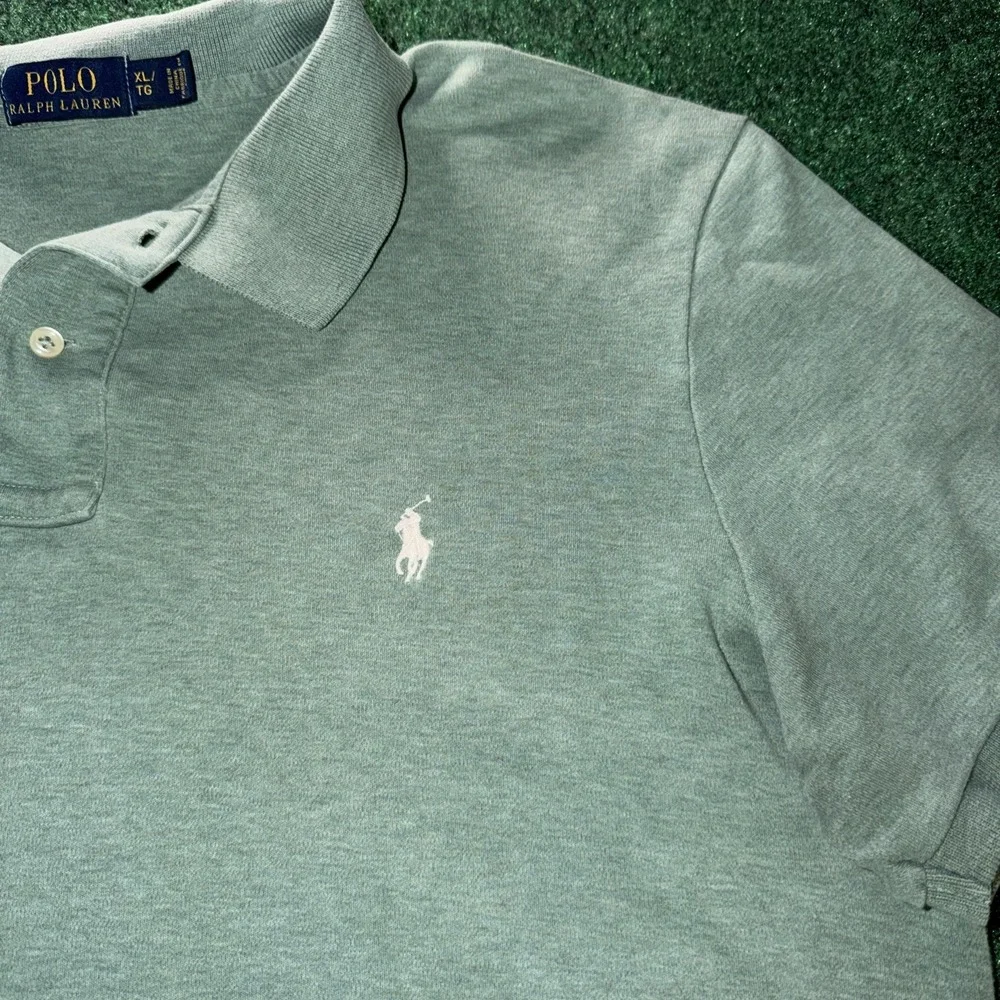 Polo Ralph Lauren Green Men's XL White Horse Polo Shirt